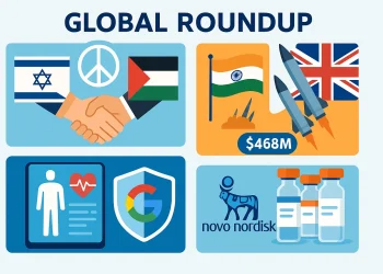 Evening digest: Israel-Hamas ceasefire, India-UK missile deal, Novo Nordisk’s big acquisition