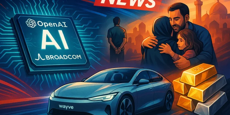 Evening digest: OpenAI-Broadcom deal, Hamas releases Israeli hostages, gold touch record high