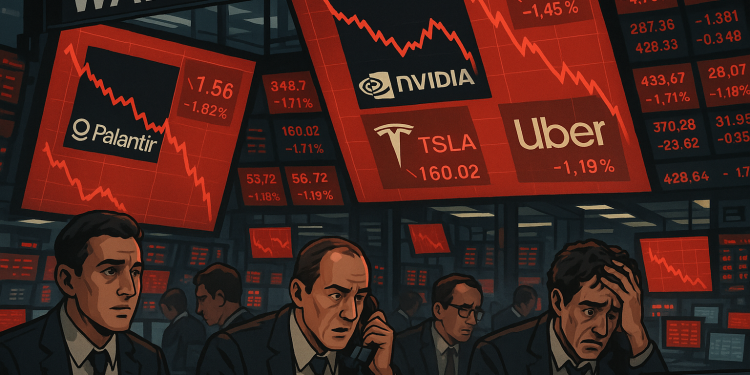 US stocks slide as AI valuation concerns and corporate developments weigh on markets